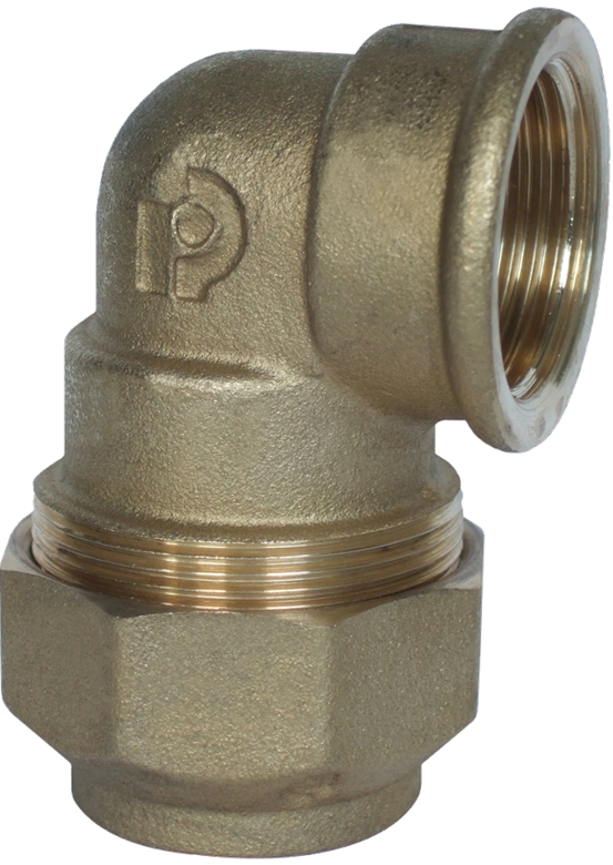 Raccordi A Gomito In Ottone 1/4" 90° - Confezione Da 2 Con Fascette - Per Acqua, Aria, Carburante