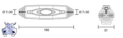 misure dimensione giunzione cavo elettropompa muffola etelec a1 0410