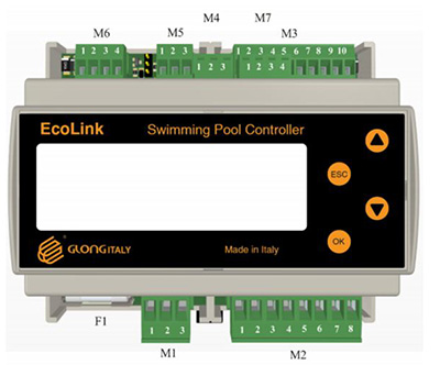 collegamenti elettrici modulo master piscina domotica collegamenti scheda tecnica vendita e assistenza piscine 