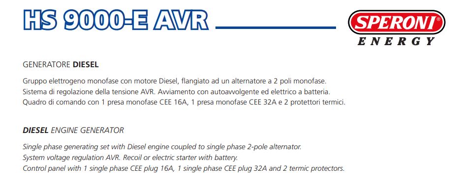generatore airmec speroni energy professionale