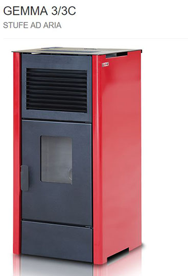 foto immagini stufa pellet gemma 3 3c con motore stufe ad aria
