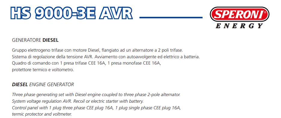 generatore airmec speroni energy professionale
