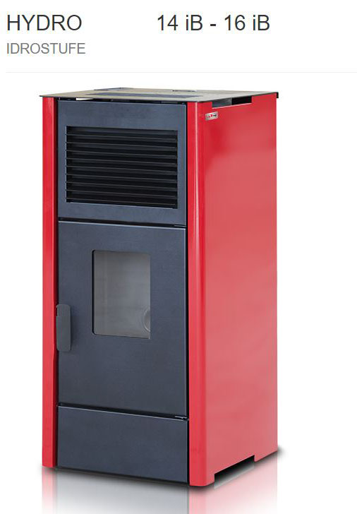 foto immagini stufa pellet idro basic hydro 14ib 16ib con motore stufe ad aria