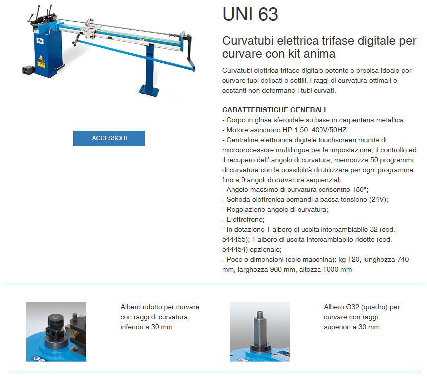 CBC pippohydro curvatubi attrezzatura idraulica uni 63 curvare tubi con anima con display touchscreen trifase