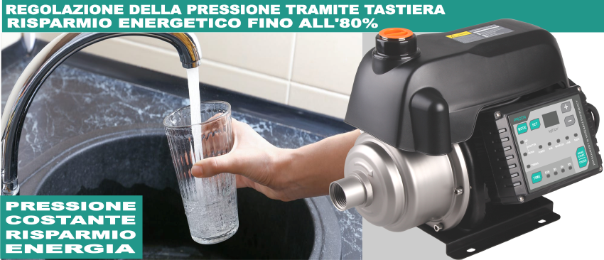 RISPARMIO ENERGETICO - GREEN TECNOLOGY sistema aumento pressione elettropompa inverter compatibile grundfos wilo lowara dab
