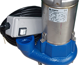 Pompa sommersa con girante monocanale ad elevato rendimento idraulico - versione completa di galleggiante elettrico pre-montato nella pompa pompa sommersa dl lowara completa di galleggiante