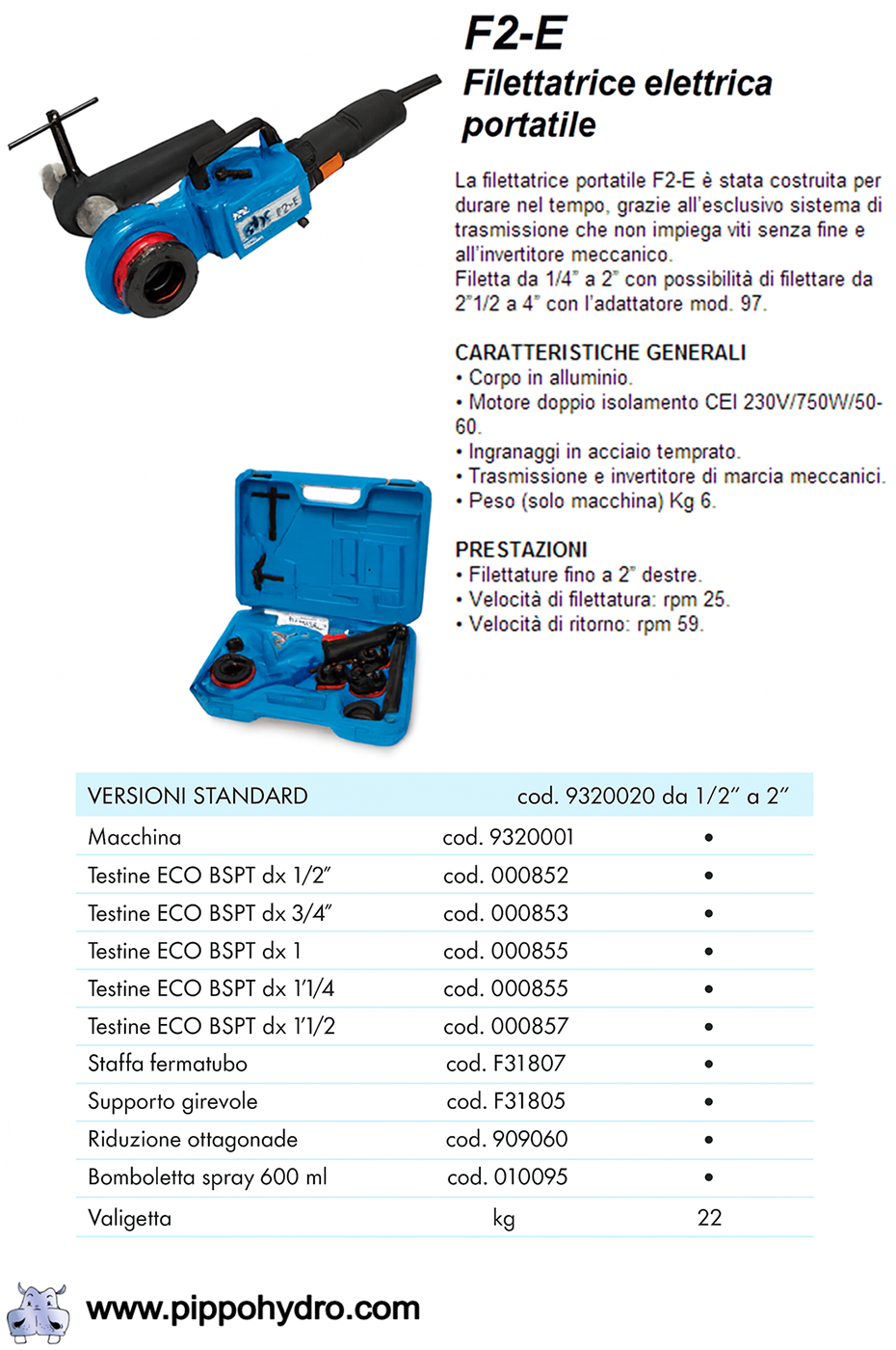 filiera elettrica portatile f2 cbc