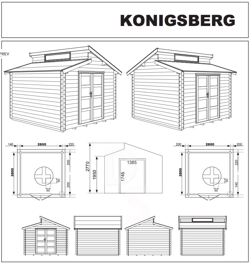scheda tecnica casetta KONIGSBERG