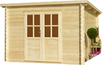 casetta in legno grezzo TOP B