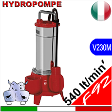 pompa acque sporche pozzo nero a immersione f92 per acque nere acque sporche reflue liquami linea professionale hydropompe vendita e assistenza su pippohydro offerte prezzi scontati