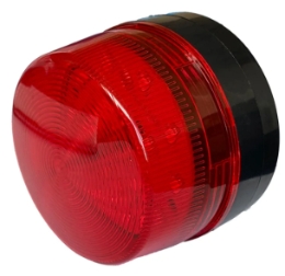 visual and acoustic alarm with low voltage flashing light to be connected to the control panel