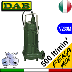 FEKA 1400 - versione monofase senza galleggiante elettrico pre-montato nella pompa pompa a immersione pompe per svuotamento fognature espulsione liquami acque reflue dab feka