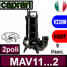 Pompa per acque luride con girante vortex anti intasamento elettropompa sommersa caprari listino prezzi offerta sottocosto prezzo migliore pippohydro