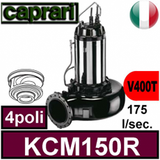 Pompa per acque luride con speciale girante monocanale ad elevato rendimento elettropompa sommersa caprari