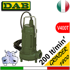 GRINDER 1800 versione trifase - pompa sommersa con dispositivo trituratore dei reflui elettropompe sommerse sommergibili