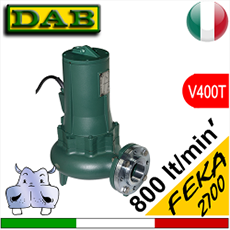 pompa sommergibile dab per fognature reflui feka 2700