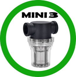 FIfiltro per acqua mini 3 attacchi da 1/2 cartuccia rete inox filtrazione water filtration componennts filter purifier