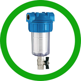 FILTRO COMPLETO AI POLIFOSFATI filtro con scarico acqua - filtro autopulente 1-2 valvola sfera