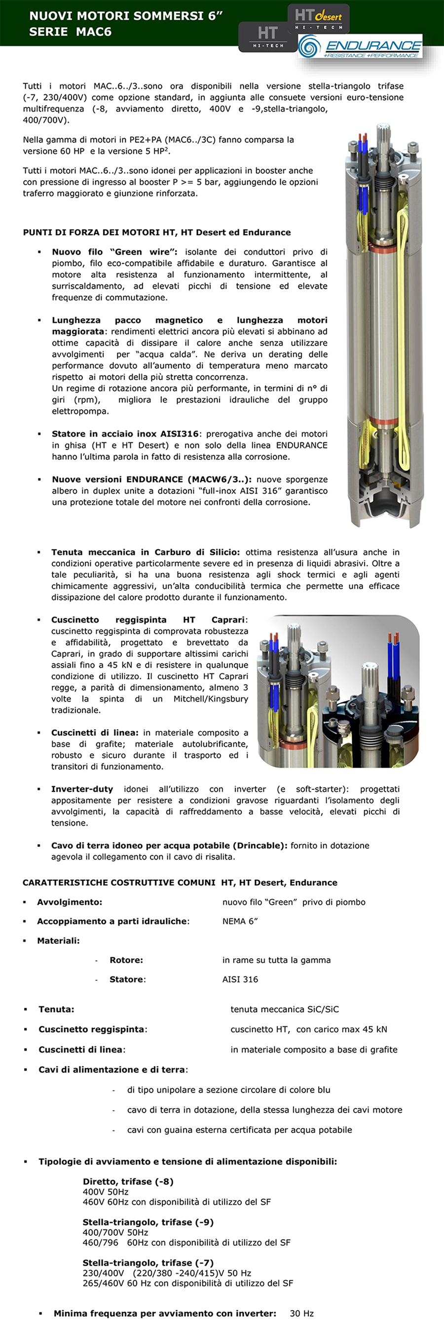 scheda tecnica nouvi motori sommersi caparri mac6 3A