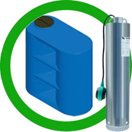 impianto completo pompa serbatoio presscontrol inverter accessori