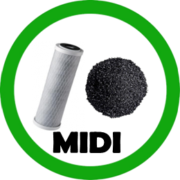 CARTUCCIA CARBONE ATTIVO - RICAMBIO carboni attivi eliminazione cattivi odori dallacqua - cartuccia ai carboni attivi- activated carbon