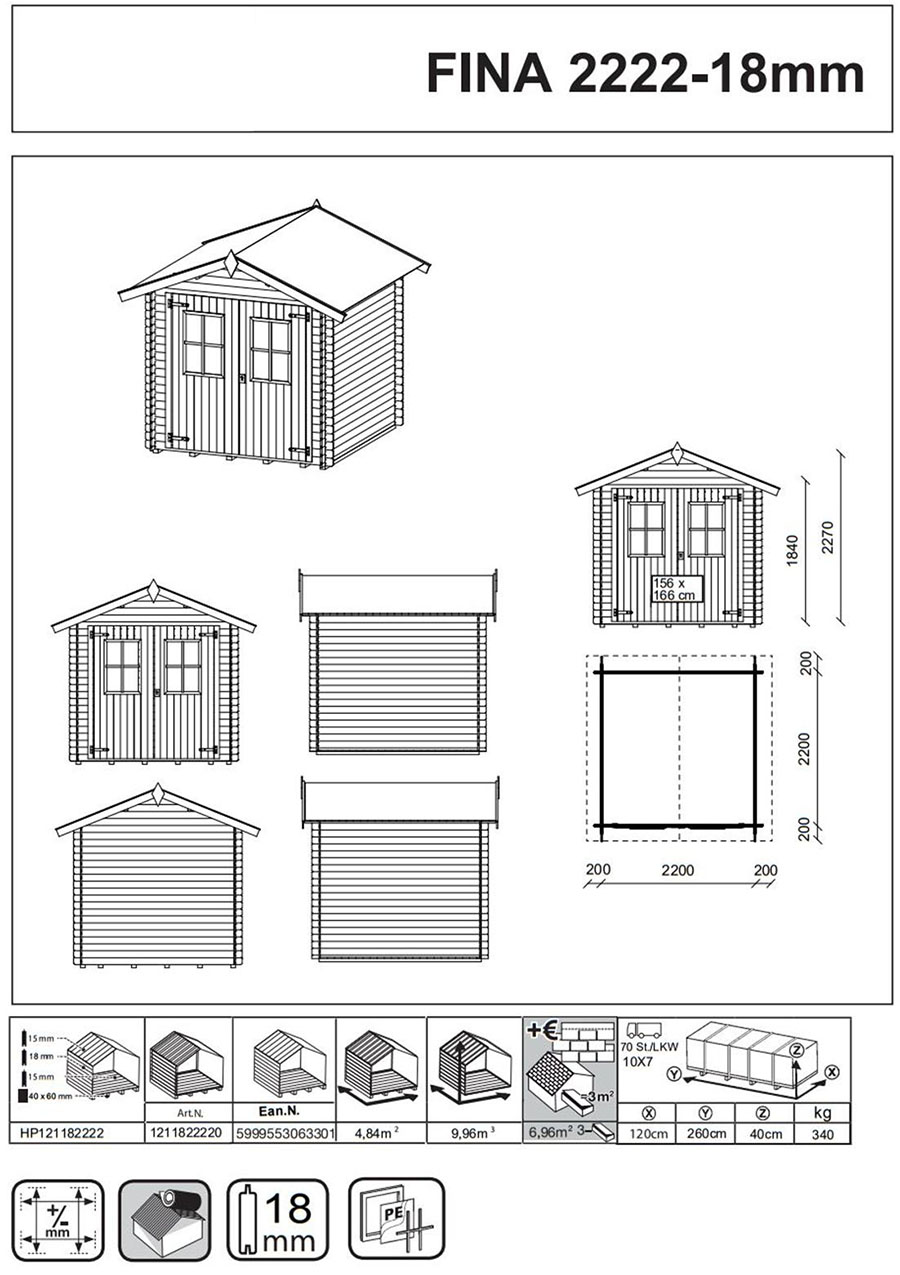 scheda tecnica casetta FINA