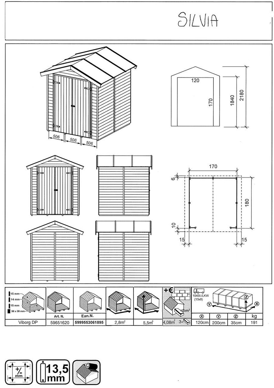 scheda tecnica casetta silvia