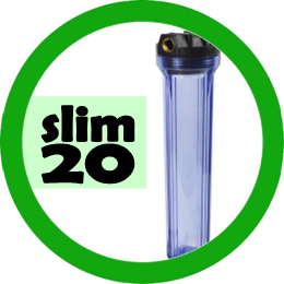 CONTENITORE PER CARTUCCE FILTRANTI filtraggio acqua filtro alta capacità serie slim confronta con big20