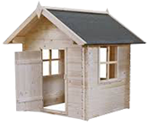 casetta in legno grezzo bimbi