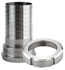 raccordo dritto portagomma acciaio inox aisi 304