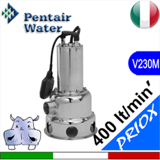 pompa a immersione per immissione acque nere in rete