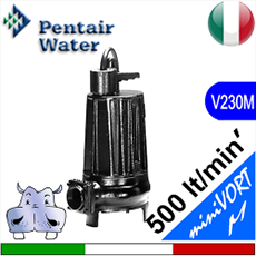 pompa minivort professionale per pompaggio e immissione in rete fognature